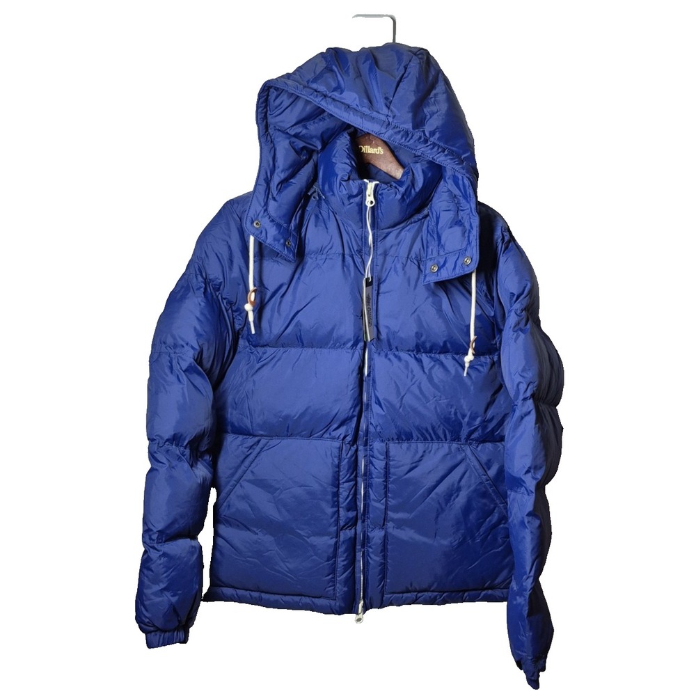 Alpine Design Puffer Jacket Mens Large Blue Thermolite  Hood Water Repellent NEW